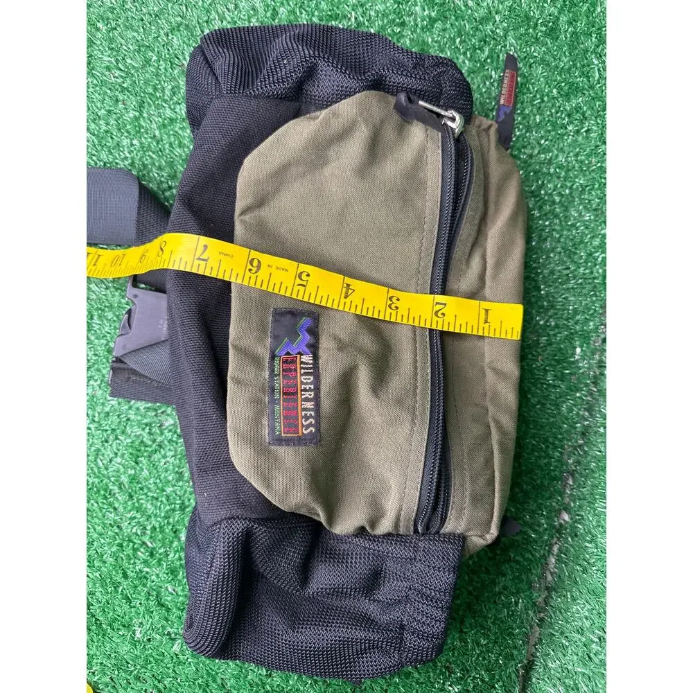 Vintage Wilderness Experience Montana Fanny Pack Green Waist Bag Hiking Camping